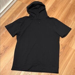 XL Cuts SPLIT HEM Short Sleeve Hoodie for Men
